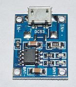 Фото - PCM Модуль ЗарядаTP4056(HW18) 5V 1A  Lithium Battery 18650  MICRO USB 