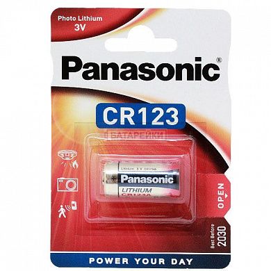 Фото - Panasonic CR123A 1500mAh 3В DL123A 3V 