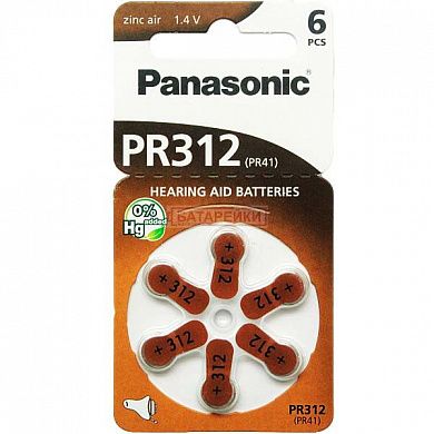 Фото - PANASONIC Zinc Air ZA 312 / (6 bl)