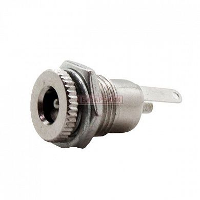 Фото - Гнездо питания 5,5*2,5мм монтажное п/гайку DC-099