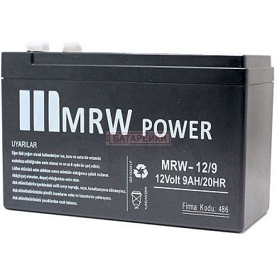 Фото - 12V 9Ah ( 150 x 65 x 95 (100) ) Gray Q10 Mervesan MRV-12/9