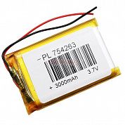 Фото - 754263    3,7V 3000mAh  (42x63, толщ.7,5мм) 