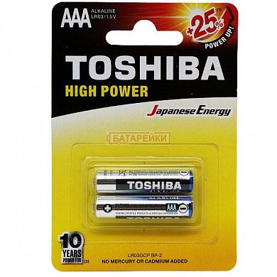 Фото - TOSHIBA ALKALINE LR03 1x2 блистер  шт. 