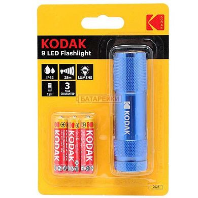 Фото - Ліхтар KODAK 9-LED blue + 3 AAA