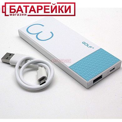 Фото - Power Bank GOLF Hive3 white-blue 3000mah