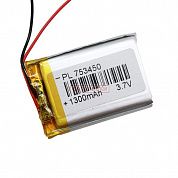 Фото - 753450   3,7V 1300mAh  (34x50, толщ.7,5мм) 