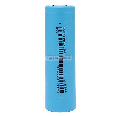 Фото - EVE 18650 26V 2550mAh 