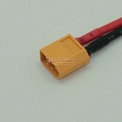 Фото - XT60 Разъем (папа) M + 14 AWG/15СМ (60 Ампер)