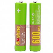 Фото - Soshine 1.5V 600 mWh Li-Ion AAA