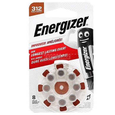 Фото - ENERGIZER Zinc Air ZA 312 DP- уп. 8 шт.