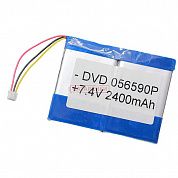 Фото - 506590Р 7,4V 2400mAh HST  (65x90, толщ.5,0мм) на DVD.