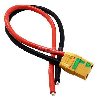 Фото - XT90S-F Разъем +10AWG 30см   (мама) Номинальный ток: 90А безіскрові