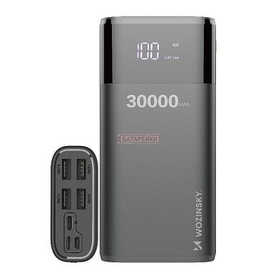 Фото - Power Bank Wozinsky 30000mAh 4 x USB LCD 3A