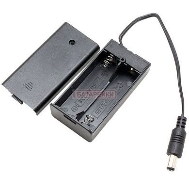 Фото - Відсік для 2-х елементів 3V живлення АА, роз'єм 5,5 2,1, закритий корпус з вимикачем