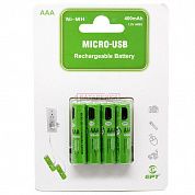 Фото - Soshine USBAAA400 Аккум R03. USB