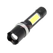 Фото - Ліхтарик M919, Zoom, 2+1 режим, корпус метал, вбудований акум, USB кабель, Box