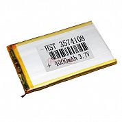 Фото - 3574108  3,7V 4000mAh HST (74x108, толщ.3,5мм) на 2 провода.