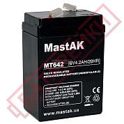 Фото - 6V4.2A Mastak MT642 Акку SLA.