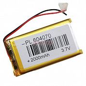 Фото - 604070    3,7V 2000mAh  (40x70, толщ.6,0мм) 