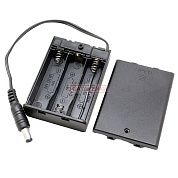 Фото - Відсік для 3-х елементів  4.5V живлення АА, роз'єм 5,5 2,1, закритий корпус з вимикачем