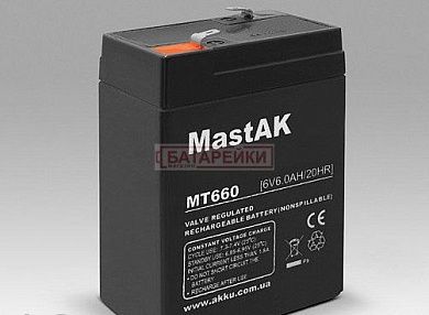 Фото - 6V6A Mastak MT660 Акку SLA.