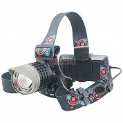 Фото - Фонарь налобный Police 2170-HP50, ЗУ micro USB, 2x18650, signal light, zoom, Box