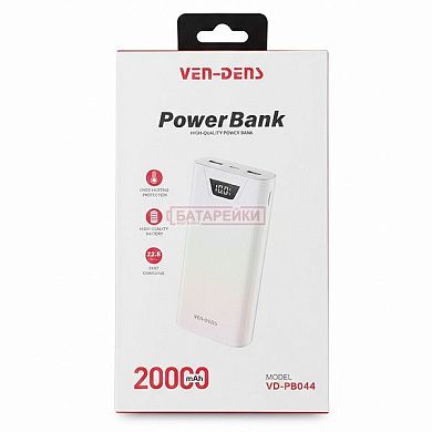 Фото - p. b. VEN-DENS VD-PB044 20000mAh 22.5W чорний
