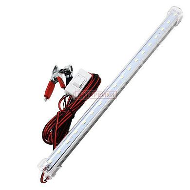 Фото - Лампа Светодиодная POWERMASTER T8, 12V, 30 см, зажимы, BOX