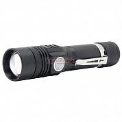 Фото - Фонарь 8518-T6, ЗУ micro USB, 1x18650, zoom, зажим, Box